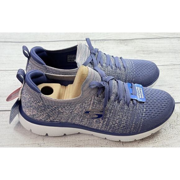 Skechers Womens Summits Sweet Glow Space Fixed Lace Sneakers Navy Multi Size 7.5 - Picture 6 of 9